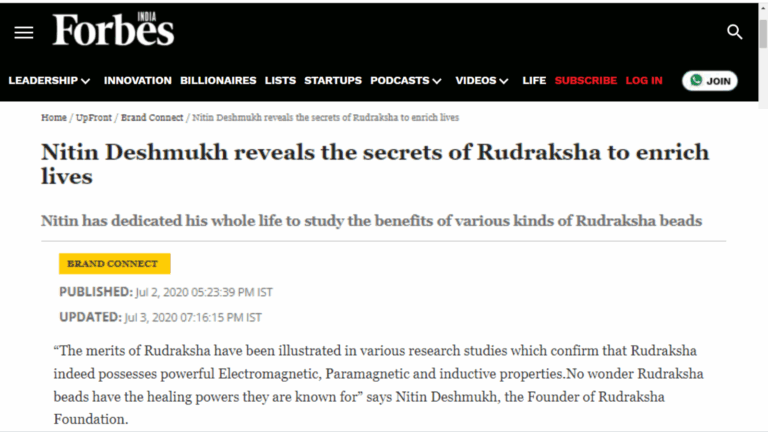 Forbes Nitin Deshmukh